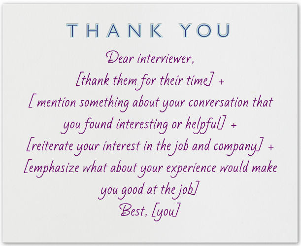 What To Write In A Thank You Note After An Interview The Prepary