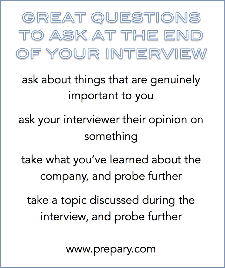 Best Questions To Ask At The End Of An Interview The Prepary The 